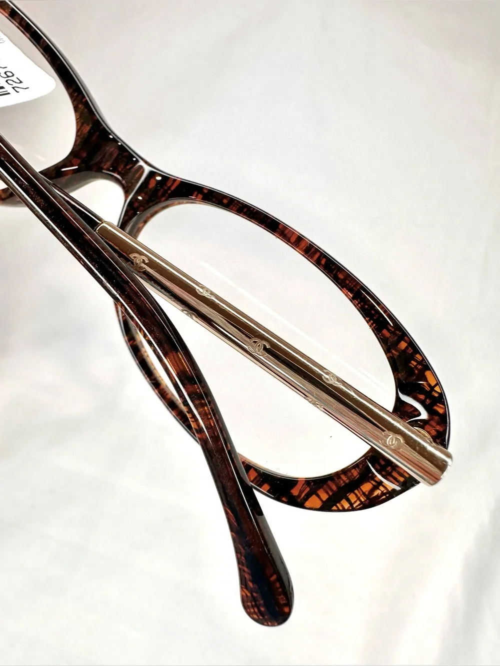 CHANEL Brown Tortoiseshell Oval Women's Glasses 3217 c.1204